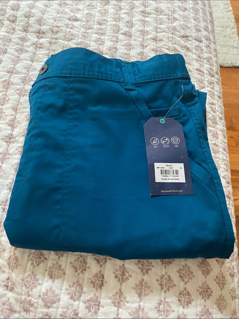 NWT Cherokee Men's Caribbean Blue Cargo Work Pants